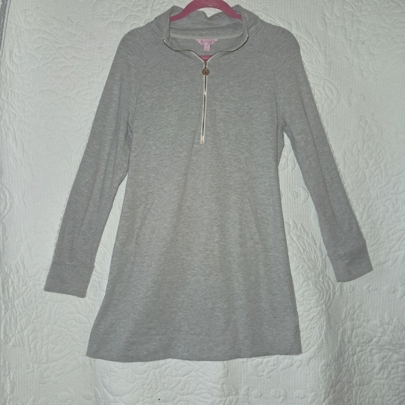 Lilly Pulitzer Women's Long Sleeve Skipper Popover Dress, Size M, Gray - Picture 4 of 14